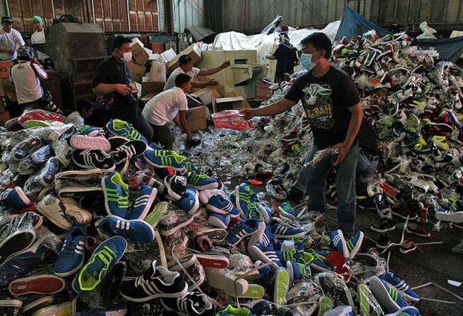 Se destruyen en Filipinas sneakers falsas valoradas en un millón de dólares 