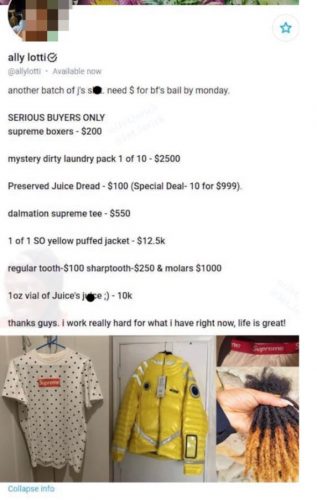 venta fluidos corporales juice wrld onlyfans