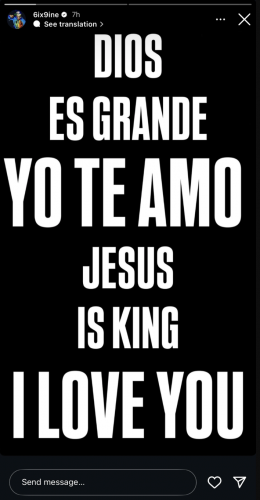6ix9ine dios es grande