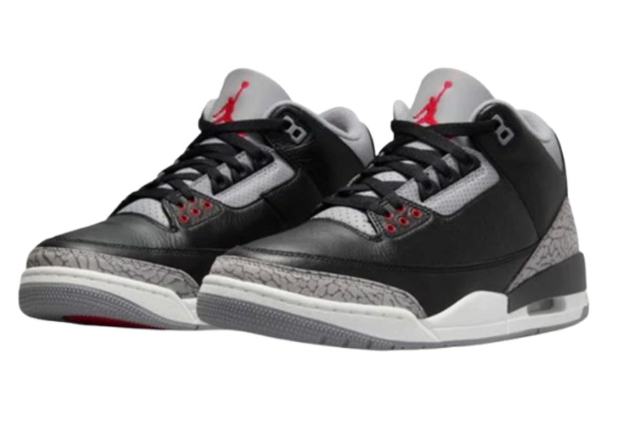 Air Jordan 3 Black Cement elefante print