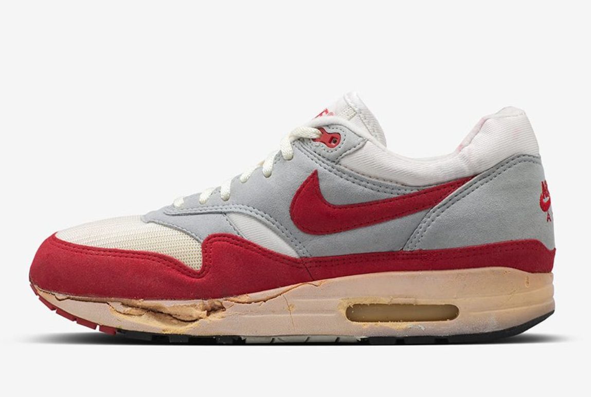 Nike Air Max 1 University Red ventana camara aire talon original 1987