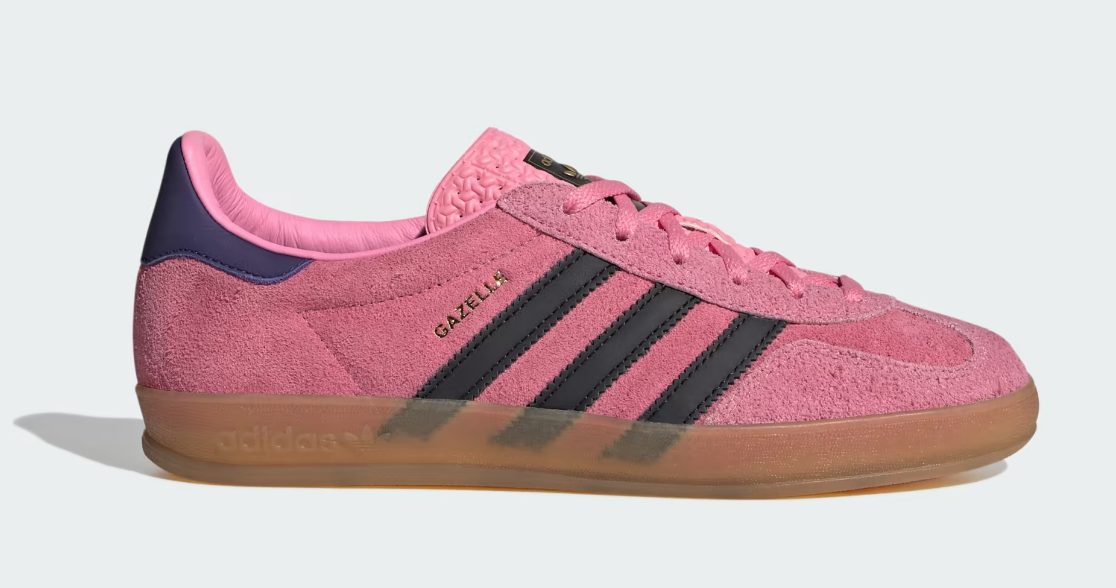 adidas Gazelle mujer colorway limpio ante upper unificado tres rayas suede tallas desde 35 lateral