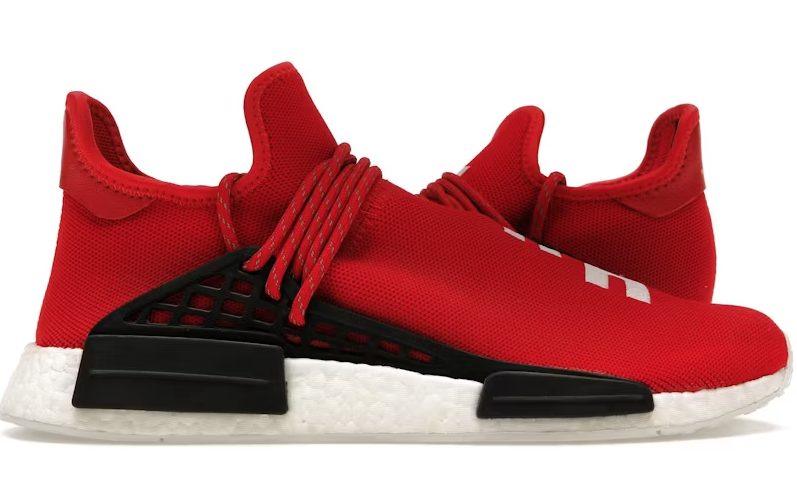 adidas NMD Hu Pharrell rojo letras bordadas upper Primeknit detalle mensajes idiomas
