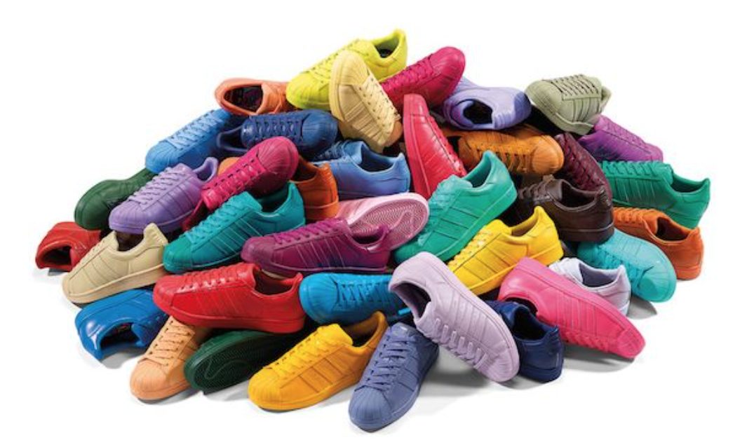 adidas Superstar Supercolor Pharrell 2015 paleta 50 colorways campana historica