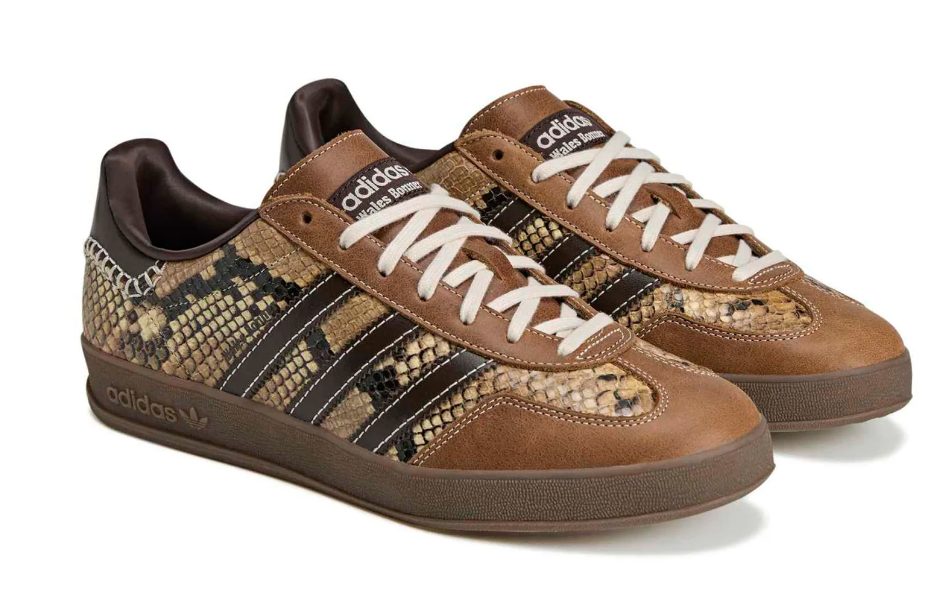 adidas Wales Bonner Gazelle Indoor Rattlesnake 2026 cuero relieve piel serpiente lateral