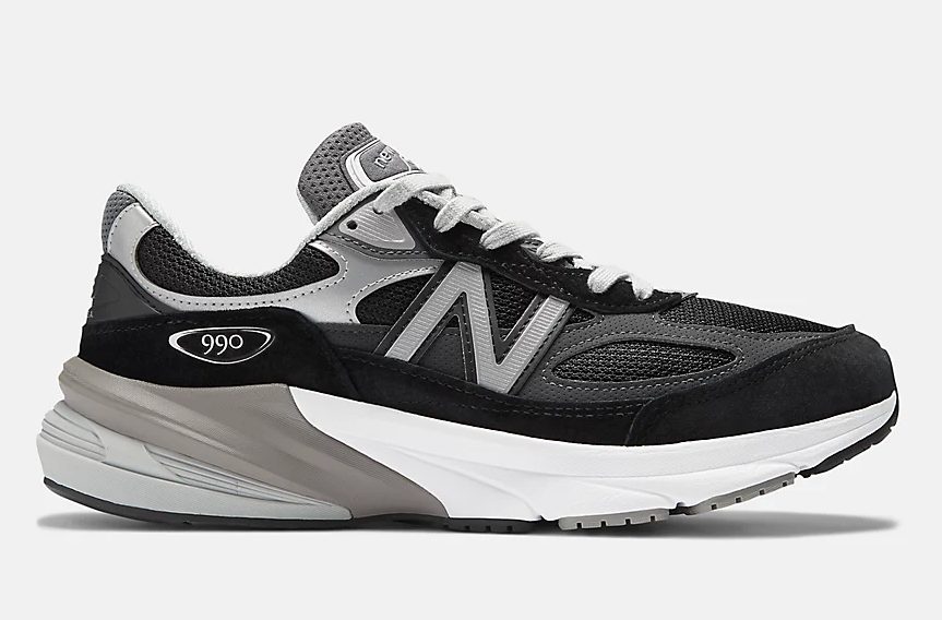 New Balance 990v6 Made in USA, colorway Black/White