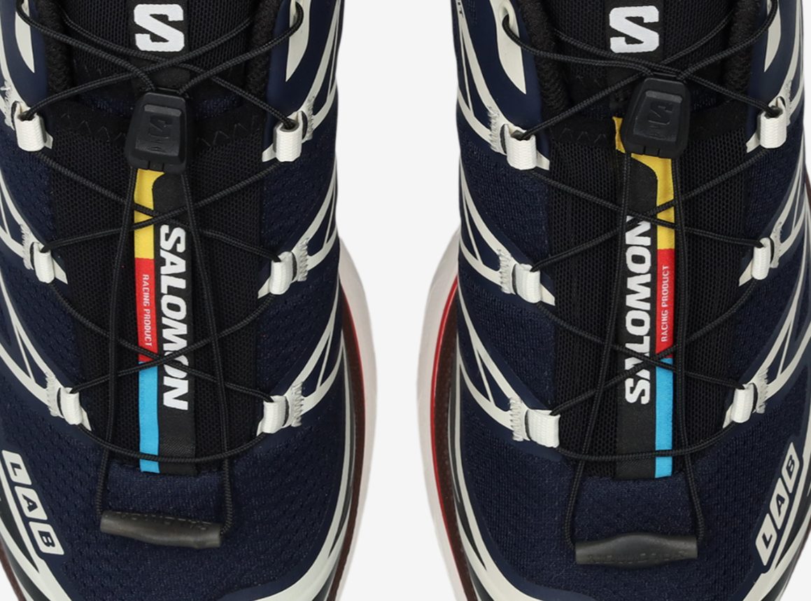 Detalle del sistema quickLace y la lengüeta de las Salomon XT-6
