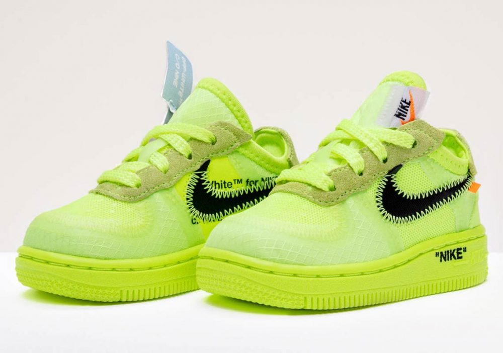 Ya tenemos fecha de salida para las OFF-WHITE x Air Force 1 'Volt' off white nike air force 1 low volt kids 5 1000x702 - Ya tenemos fecha de salida para las OFF-WHITE x Air Force 1 'Volt'